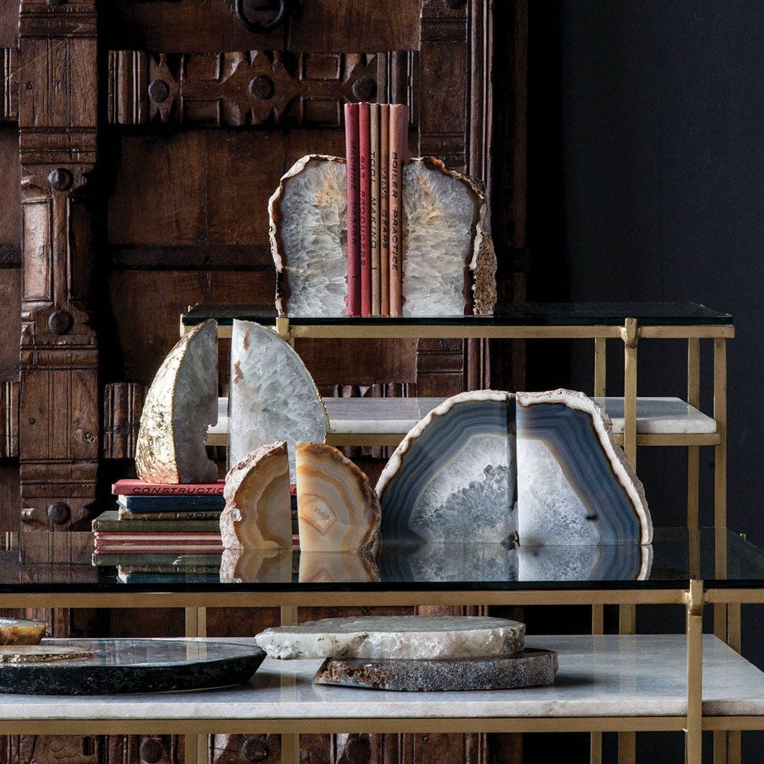 Blue Ocean Traders - Wholesale Bookend - Agate Bookend Pair1