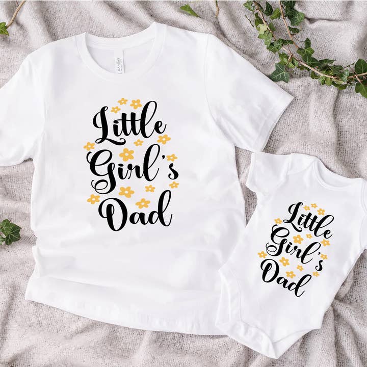 Little Girl's Dad Shirt, Girl's Dad Shirt, Birthday Shirt for wholesale by EagleAceApparel