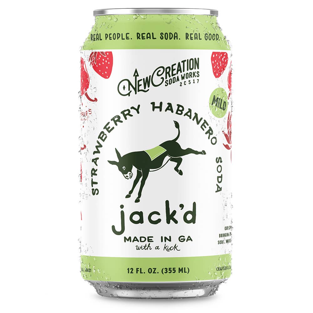 New Creation Soda - Wholesale Soda/Carbonated Drink - Jack'd Strawberry Habanero Soda (Case of 16)5