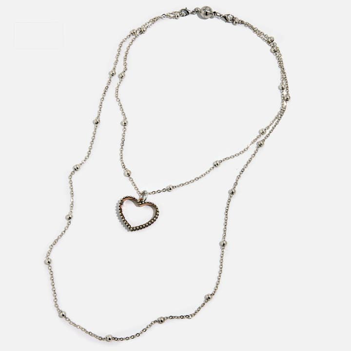 Katia Designs - Vendita all'ingrosso Collana con ciondolo/pendaglio - Collana Delicata Cuore Aperto Amore Sempre8