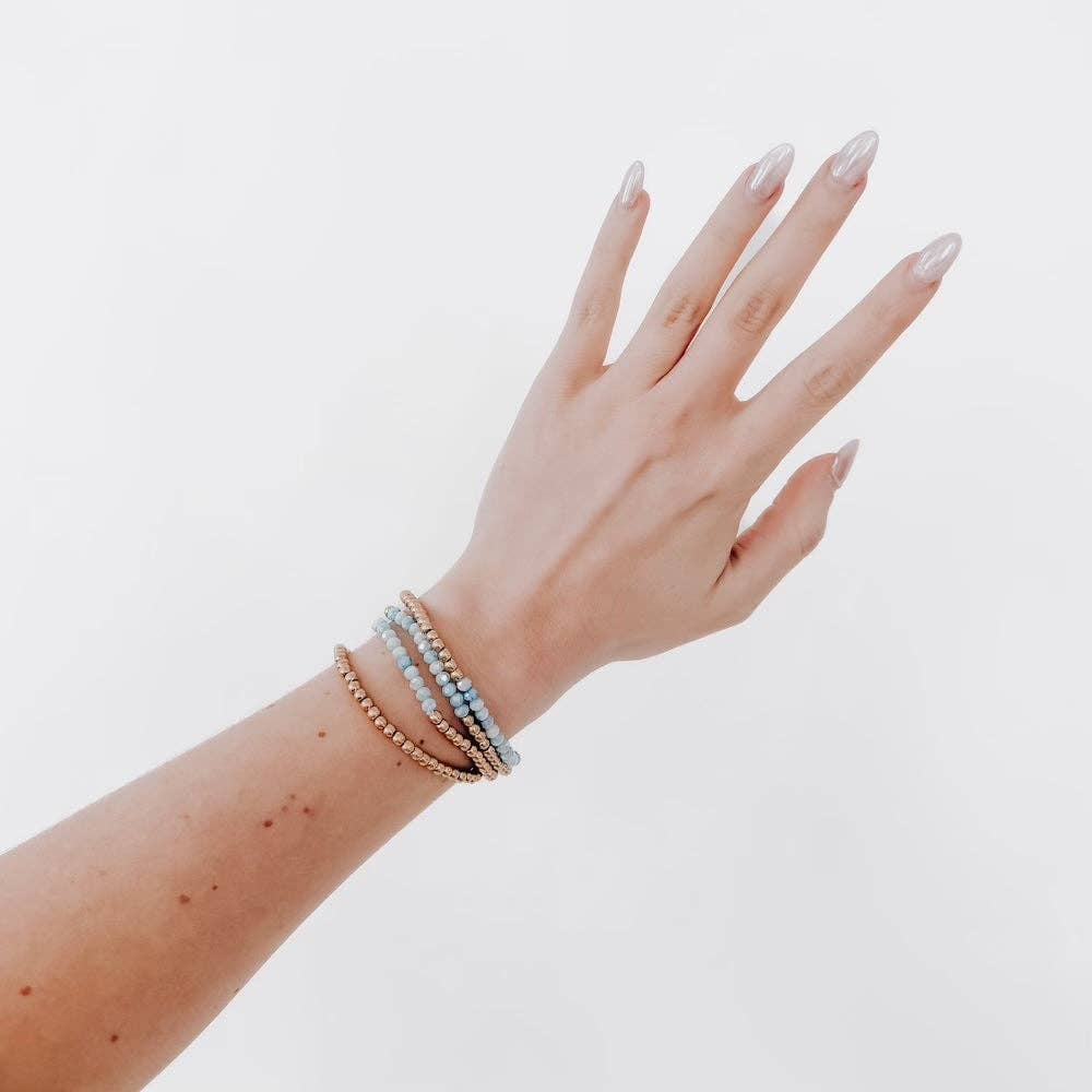 Pretty Simple - Wholesale Beaded Bracelet - Avary Glass and Metallic Bead Bracelet0