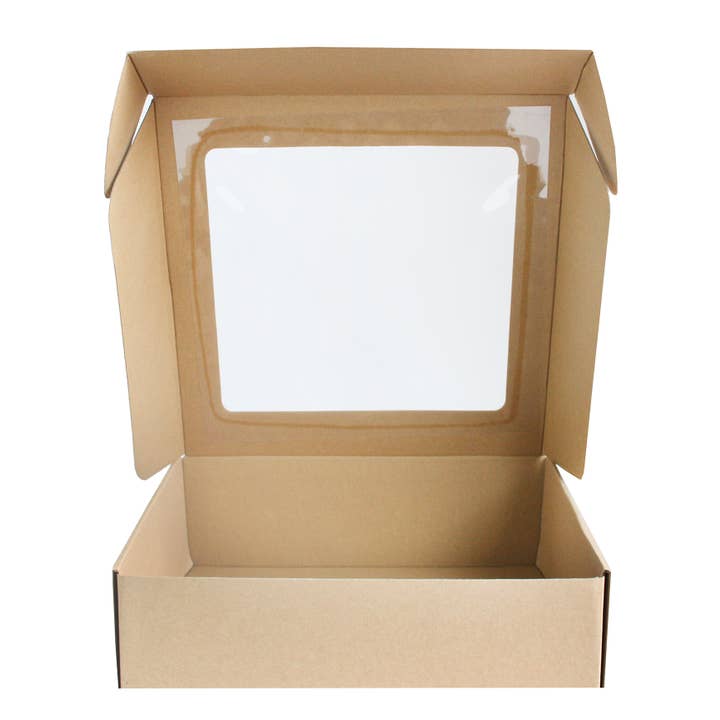 Emartbuy – Caixa de presente por atacado – Caixas de papelão 29x27x6,5 cm com janela transparente3