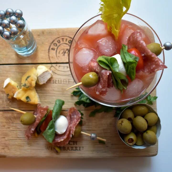 Sweet Divide - Wholesale Tooth Picks/Party Picks - 6" Cocktail & Appetizer Picks - Silver Ball - 350 Ct Bulk2