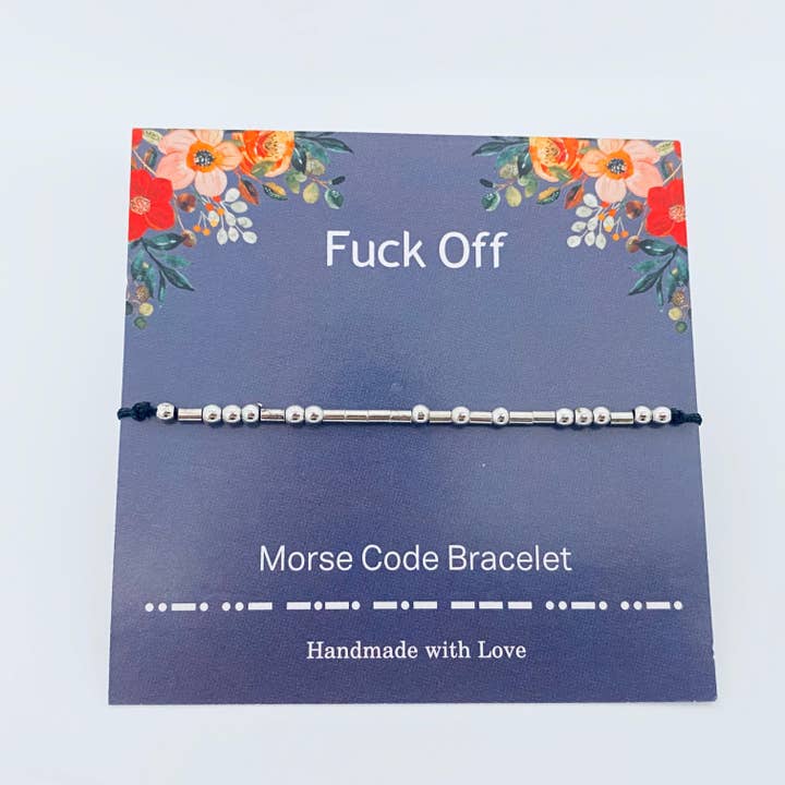 Mio Queena - Wholesale Beaded Bracelet - Fuck Off Morse Code Bracelets