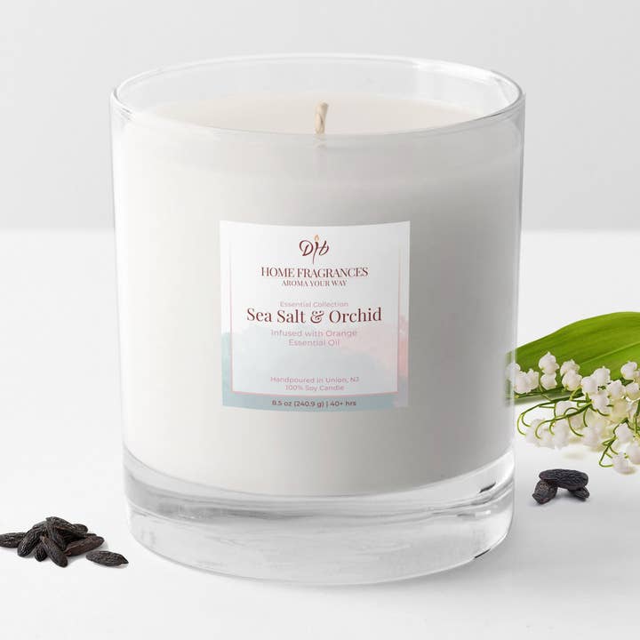 Sea Salt & Orchid Soy Candle for wholesale by Aroma Your Way