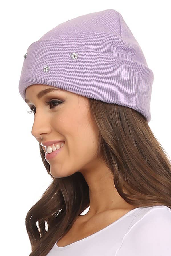Olive & Pique – wholesale Beanie – Women's – Ice Cream Dainty Flower Charmed Cuffed Beanie2