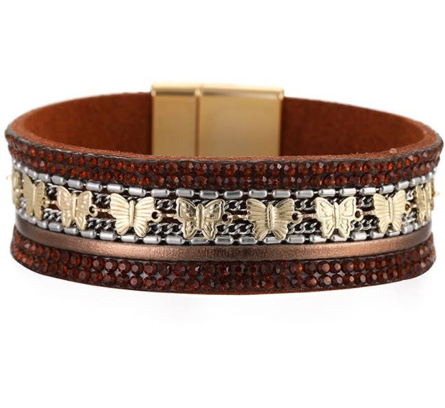 Maya J - Wholesale Woven/Braided Bracelet - Bohemian Vegan Leather Cuff Bracelets - Full Display9