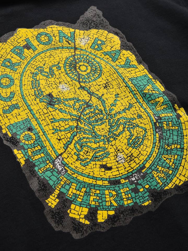 Scorpion Bay - Venta al por mayor Sudadera con capucha - Hombre - Hombre | Sudadera Ritual Negra 100% Algodón Con Estampado Og "Mosaic Scorpion"