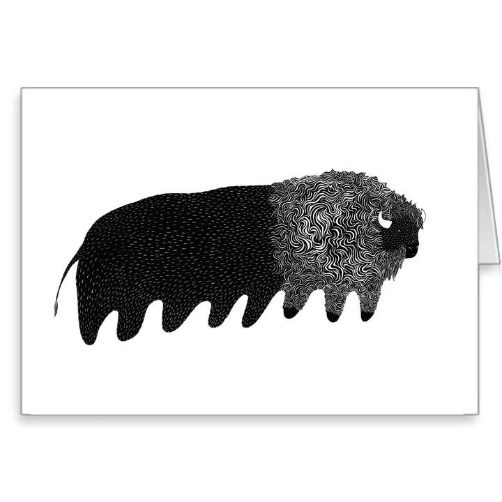 Many-Leg Bison Greeting Card for wholesale by Stella Nall