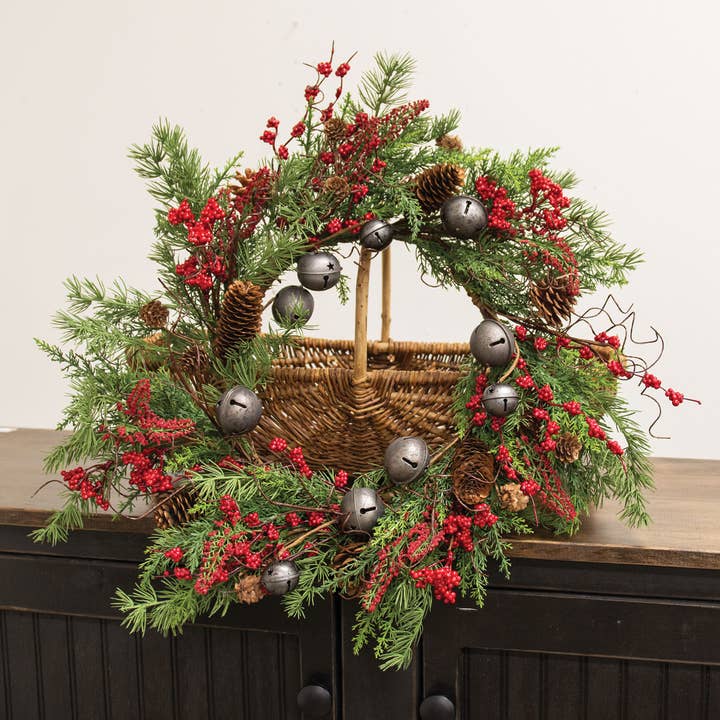 Saybrook Lane - Wholesale Wreath - Joyful Mixed Pine & Pepperberry Wreath - 22"1