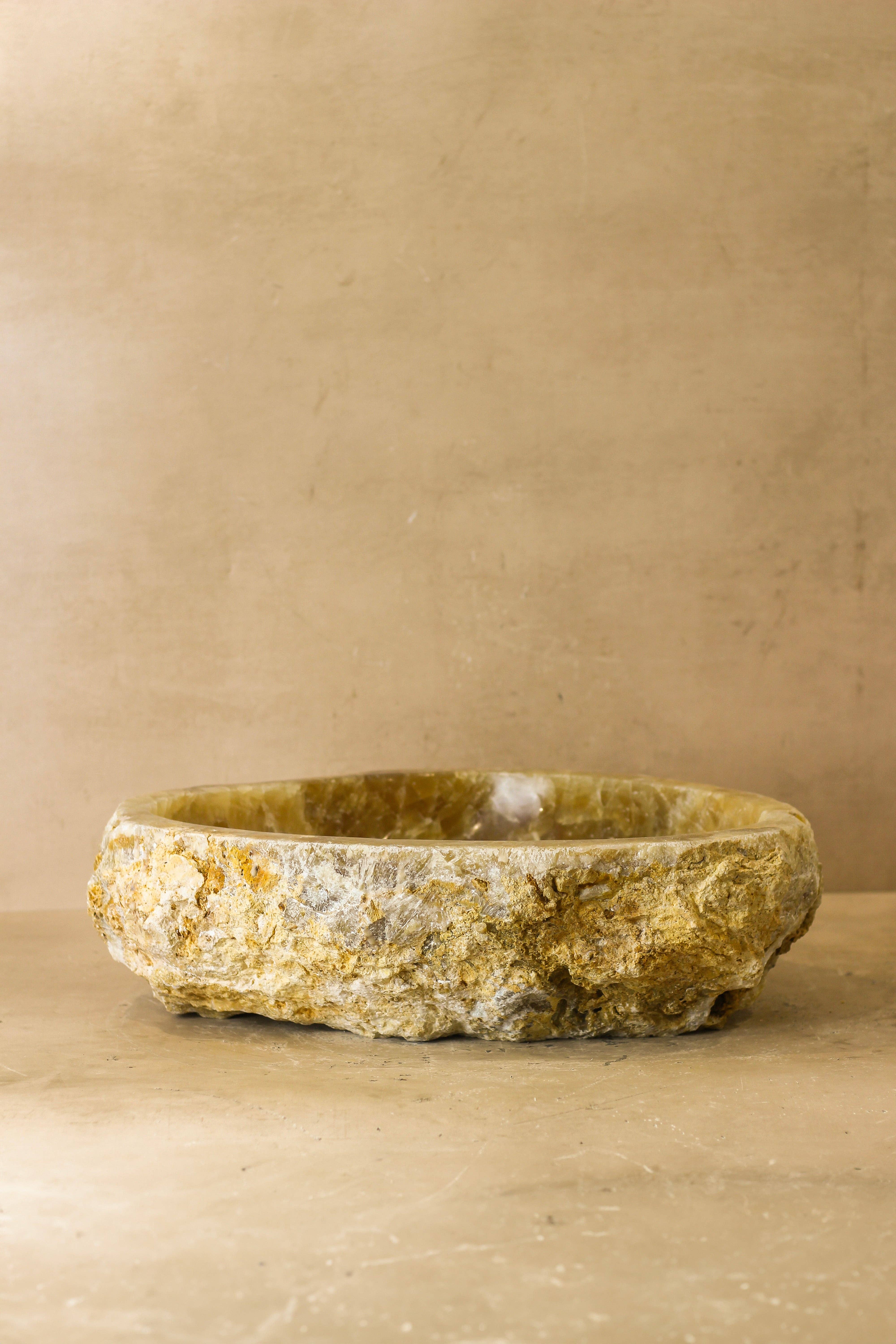 Botanical Boys - Vente Ensemble d'accessoires pour salle de bain - Vasque en onyx bord brut - n° 21