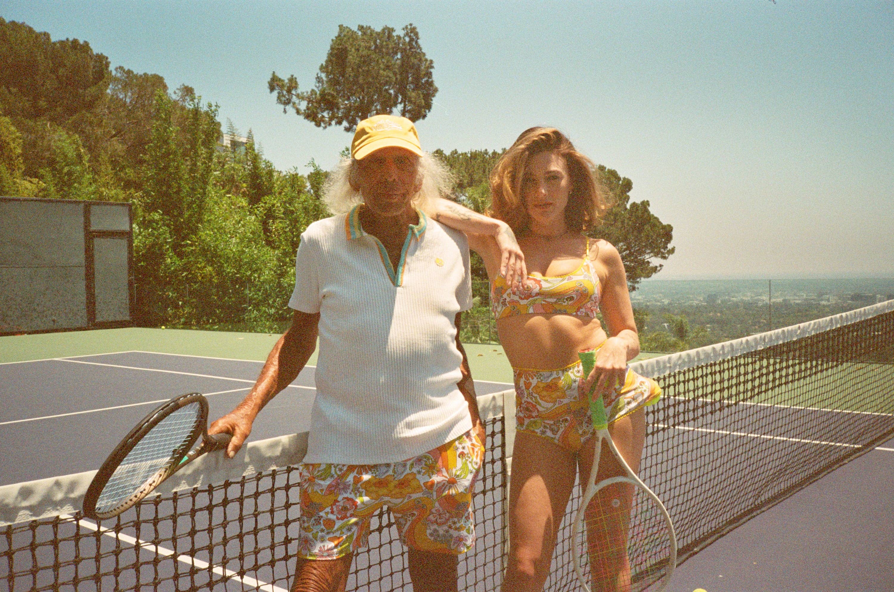 Laurel Canyon Tennis Club - Wholesale Swim Bottoms - Women's - Melty Racquet Floral Printed Tennis Bikini Bottoms3