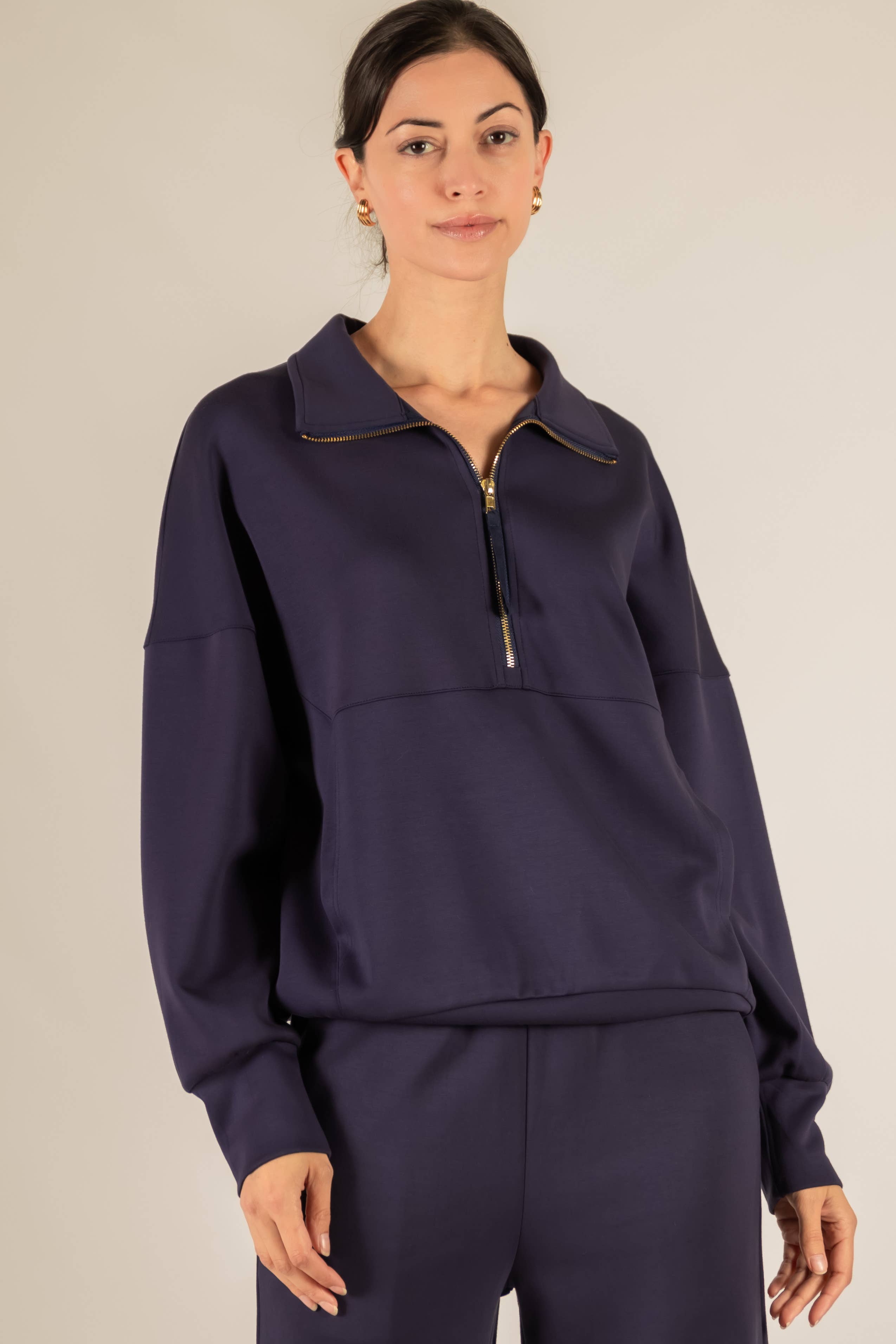 P. CILL - Vente Sweat-shirt – femme - Pull zippé P. CILL Butter en modal2