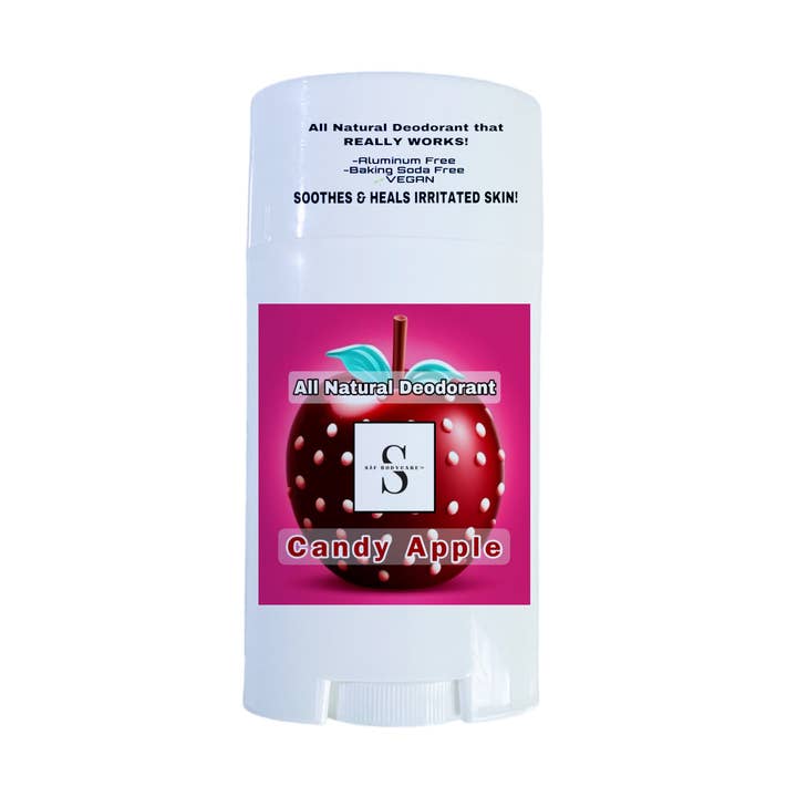 Candy Apple Natural Deodorant, Aluminum Free, Plant Based for wholesale by SĀF Body Care