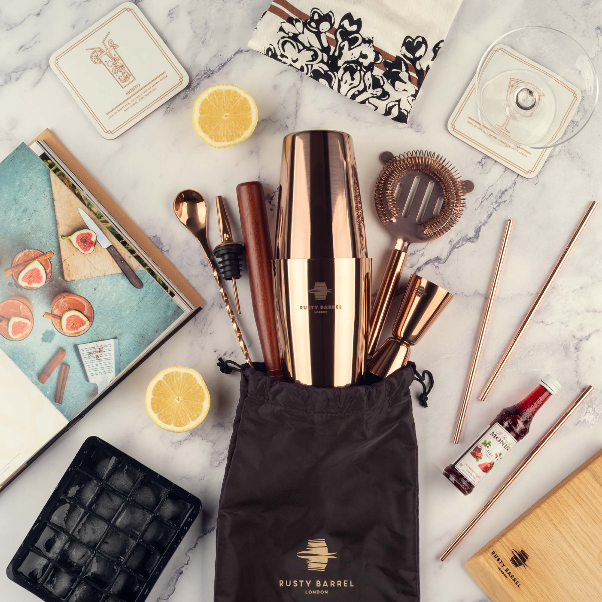 Rusty Barrel - Wholesale Bargereedschap - Rusty Barrel Belgravia cocktailset voor het maken van cocktails1