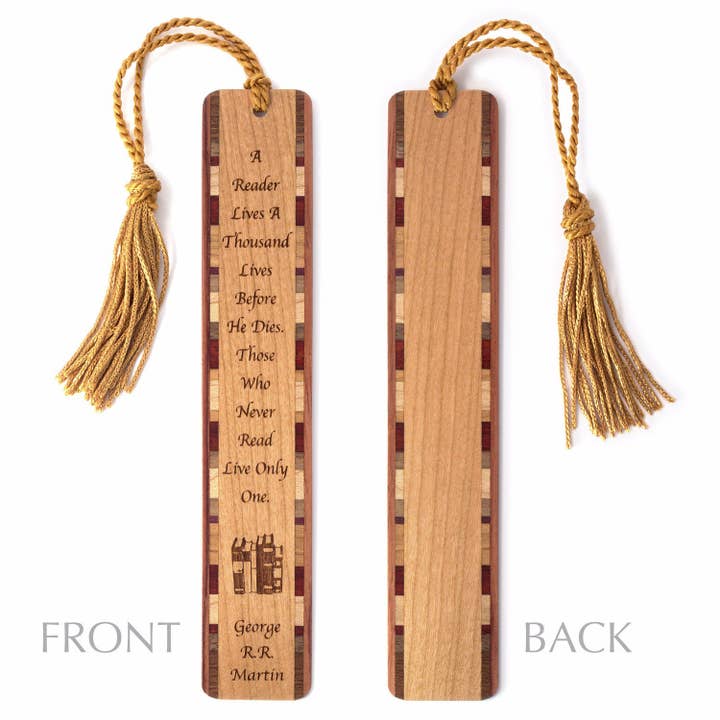 Mitercraft - Wholesale Bookmark - George R.R. Martin Living a Thousand Lives Quote Bookmark3