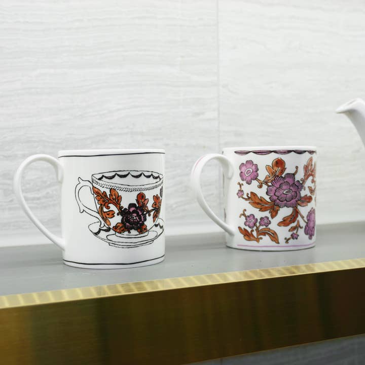 Twig NY - Wholesale Coffee Mug - Heritage - Rosa Rugosa - Mug Blooming Ver.5