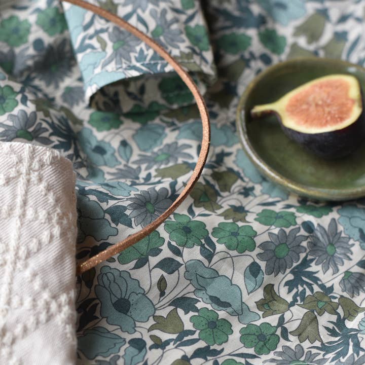 Woolgrass Farm - Wholesale Doll - Kids - Fig the Frenchie Dog - Liberty Floral Day Dress- Handmade Heirloom Doll2