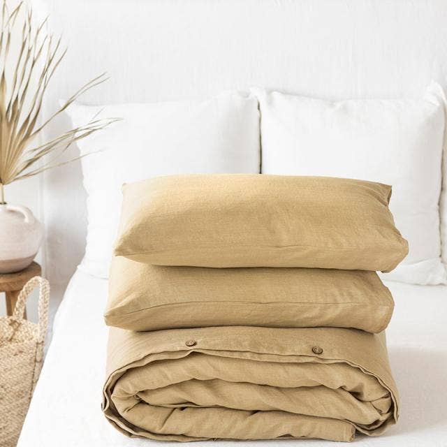 MagicLinen – wholesale Sängkläder – Sandy beige linne påslakanset set (3st)