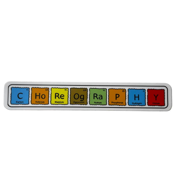 Periodic Choreography Sticker, 6.29" x 1" for wholesale by Denali & Co.