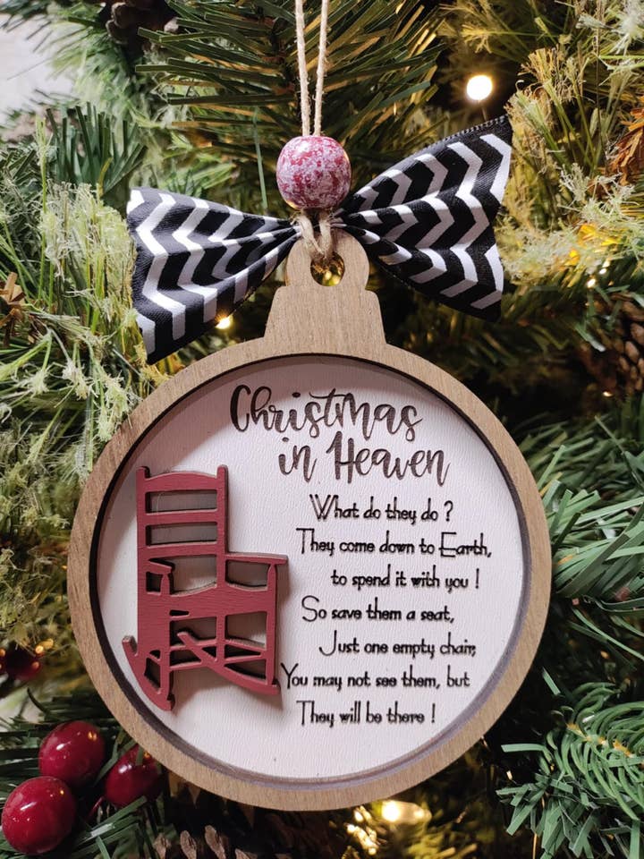 Christmas In Heaven Memorial Ornament for wholesale by Heartland Decor