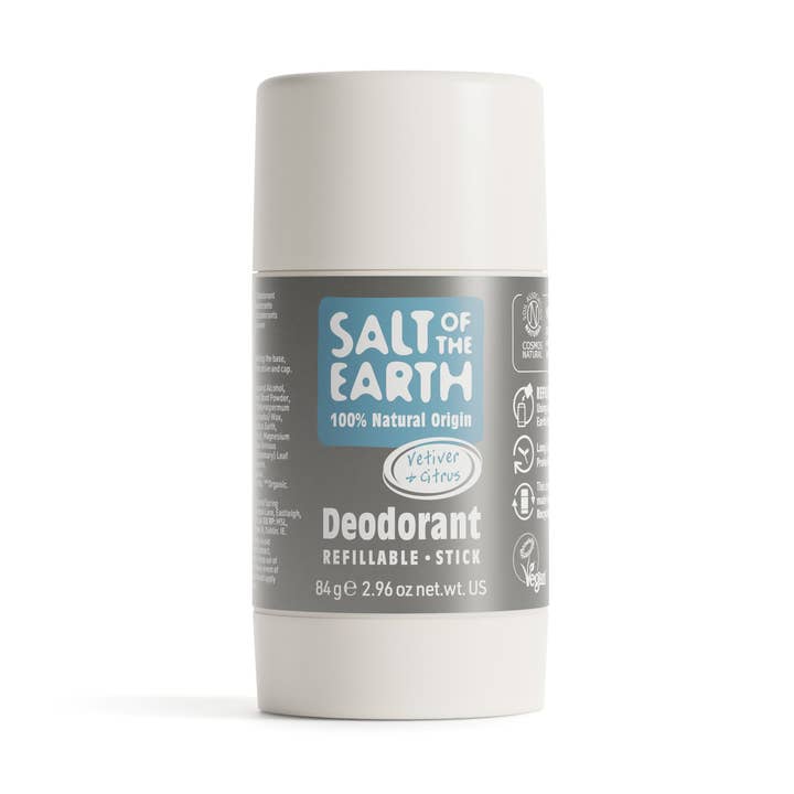 Vetiver & Citrus Deodorant Stick 84G for wholesale by Salt of the Earth