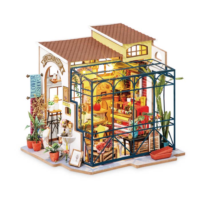 Robotime - Wholesale DIY Craft Kit - DG145 Rolife Emily’s Flower Shop DIY Miniature House1