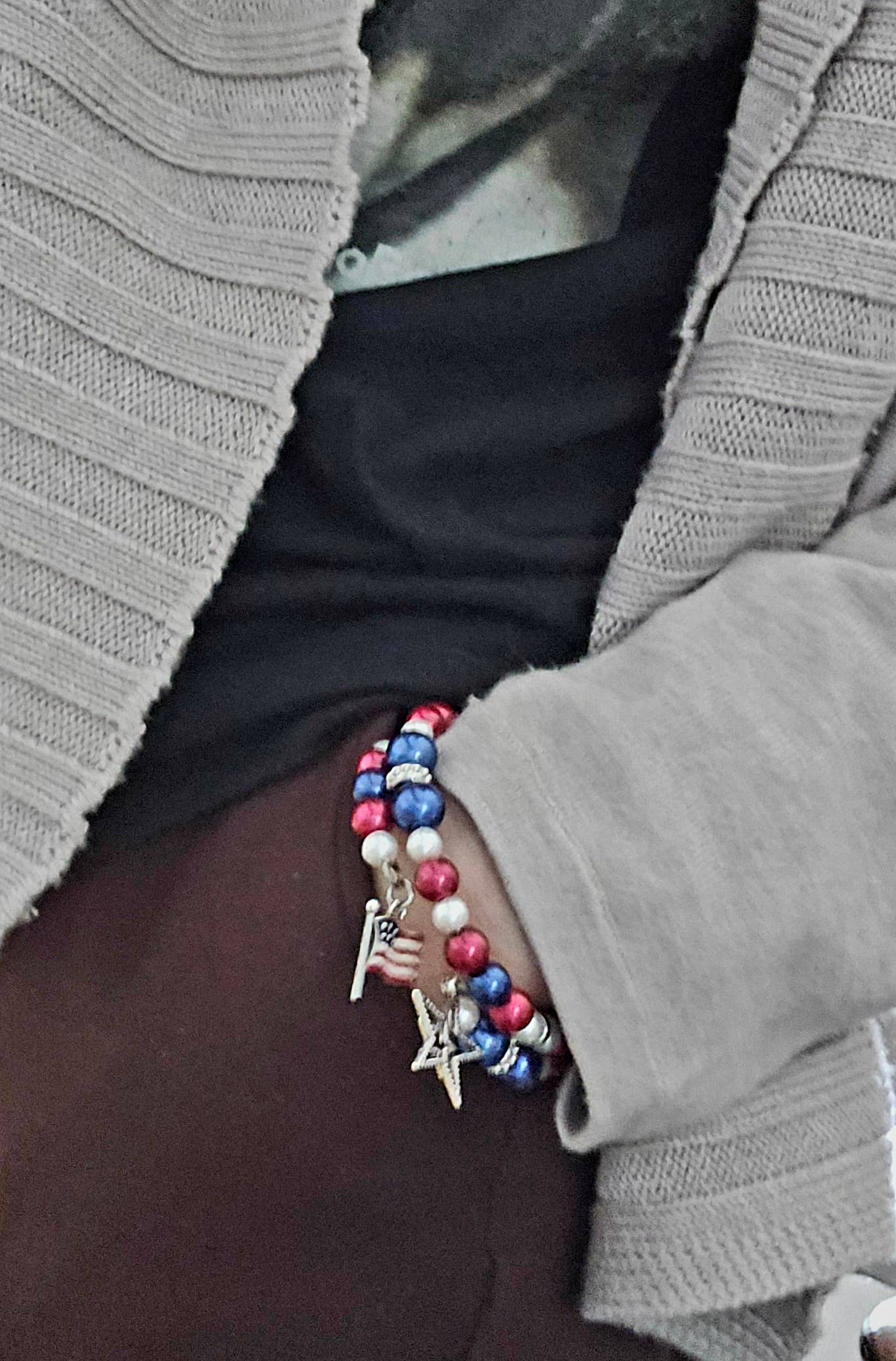 Fiona Accessories - Wholesale Bedelarmbandje - Amerikaanse Bangle Patriottische vlag Star Charm Coil Armband6