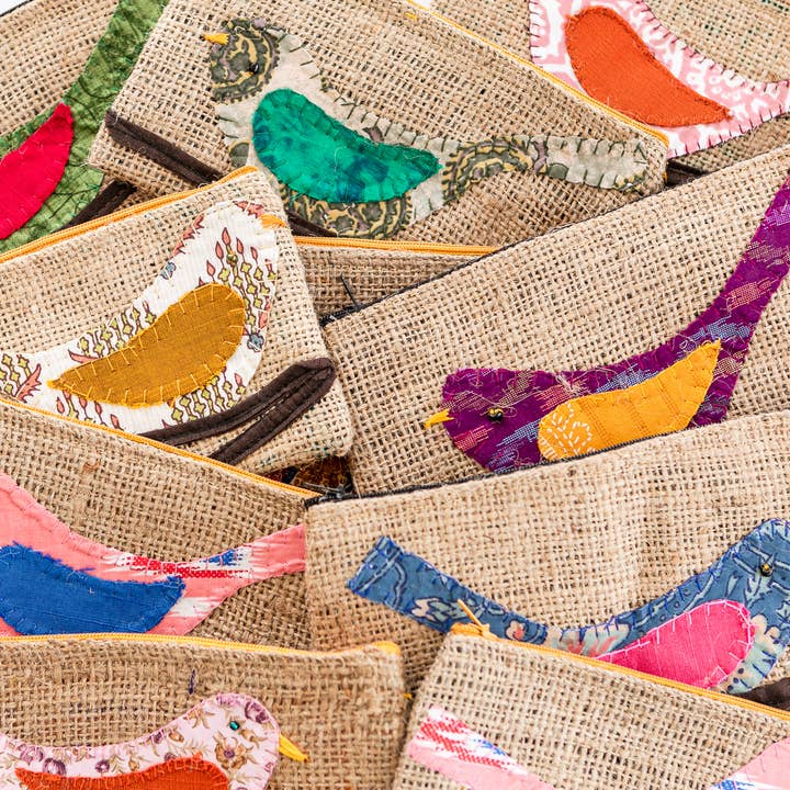 Bella Bird Pouch Silk Lined Medium for wholesale by Rahab's Rope