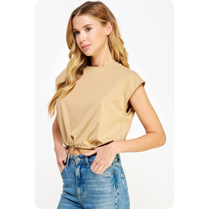 Strut & Bolt - Vente Haut en maille – femme - T-shirt à capuchon en tricot avec cordon1