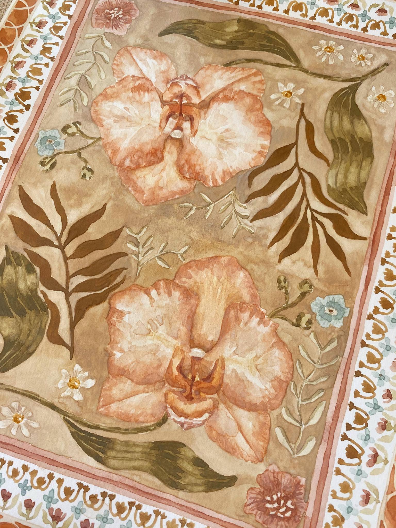 Lindsey Wells Art - Wholesale Art Print - Mirrored Orchids Art Print1