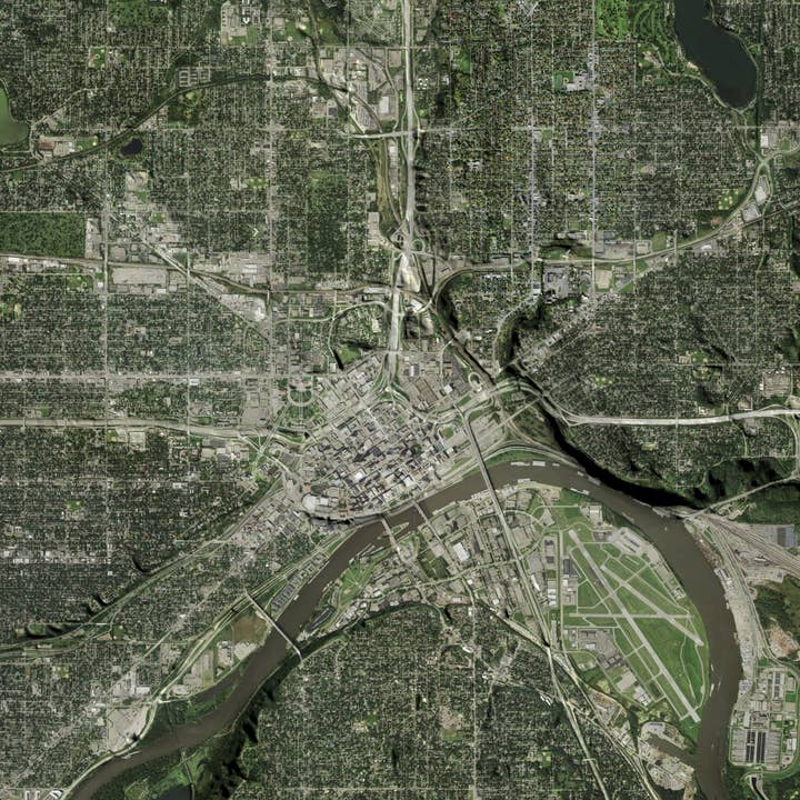 JACE.design - Wholesale Art Print - Saint Paul MN Map Print Satellite3