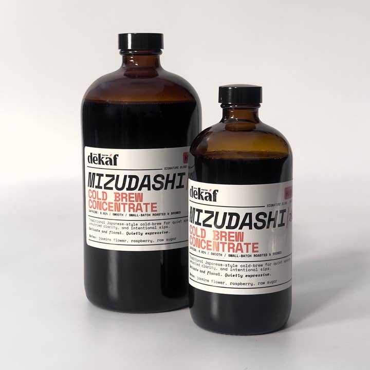 Concentrato di Cold Brew Mizudashi Hush-Hush per la vendita all'ingrosso da parte di Dekáf Coffee Roasters