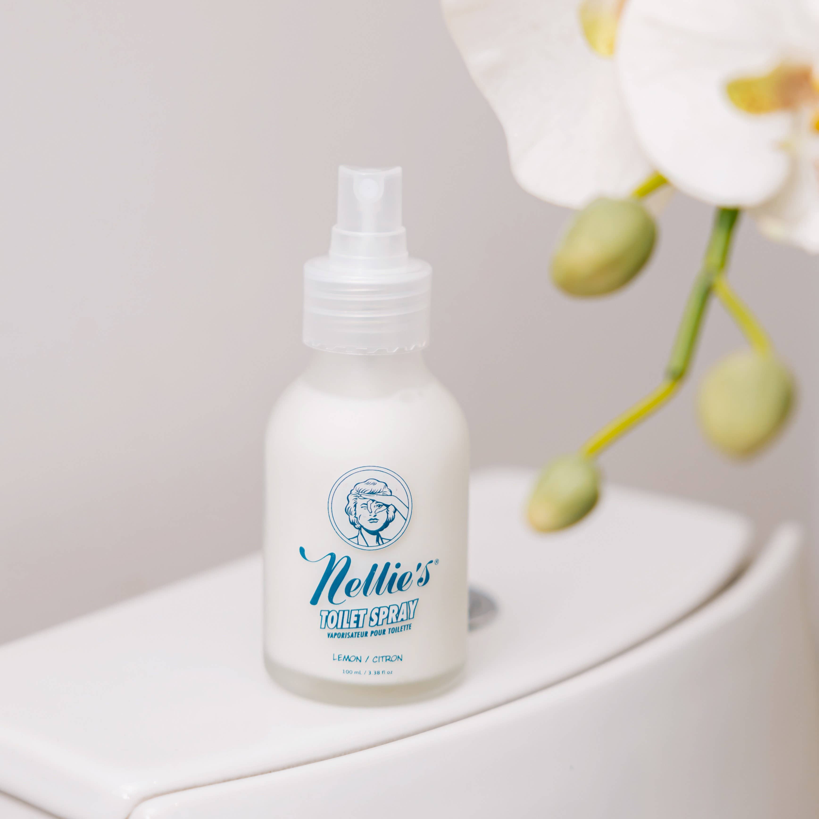 Nellie's Clean - Vente Désodorisant pour toilettes - Spray pour toilettes (éliminateur d'odeurs, parfum de citron)5