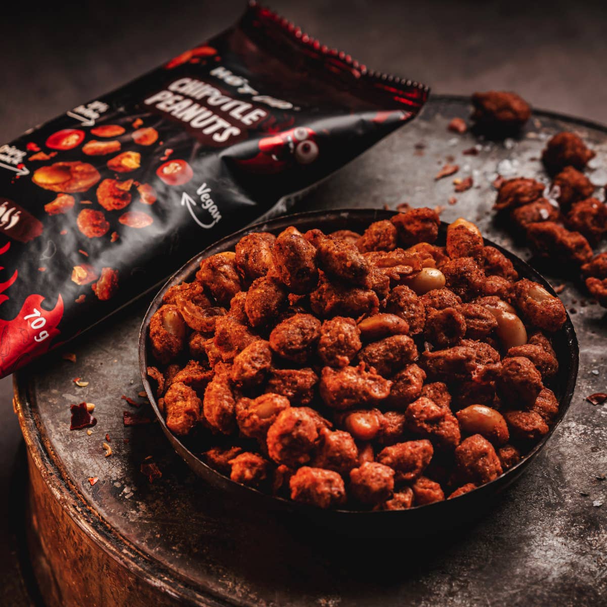 HOT-CHIP - Wholesale Nuts - Chipotle Peanuts 70g1