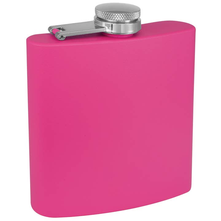 Clear Water Home Goods - Wholesale Flask - 6 oz Stainless Steel Hip Flask w/ Funnel|Powder Coated Flask19