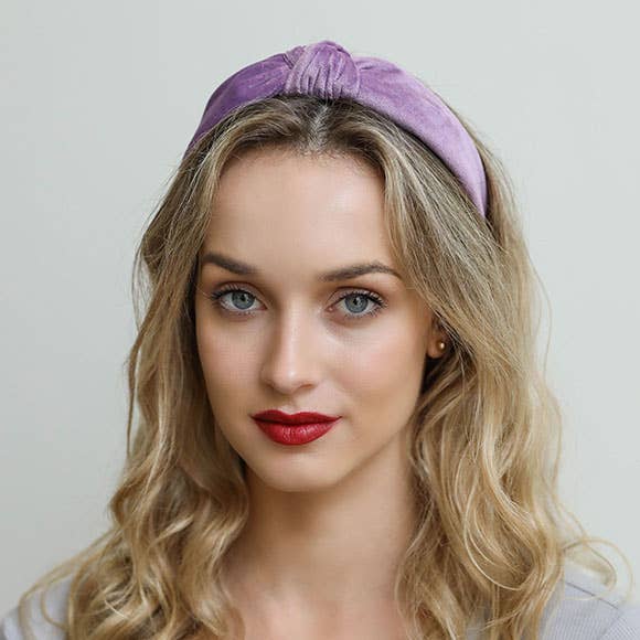 Leto Accessories – Großhandel Fashion-Stirnband – Damen – Samt-Stirnband mit Turban-Knoten0