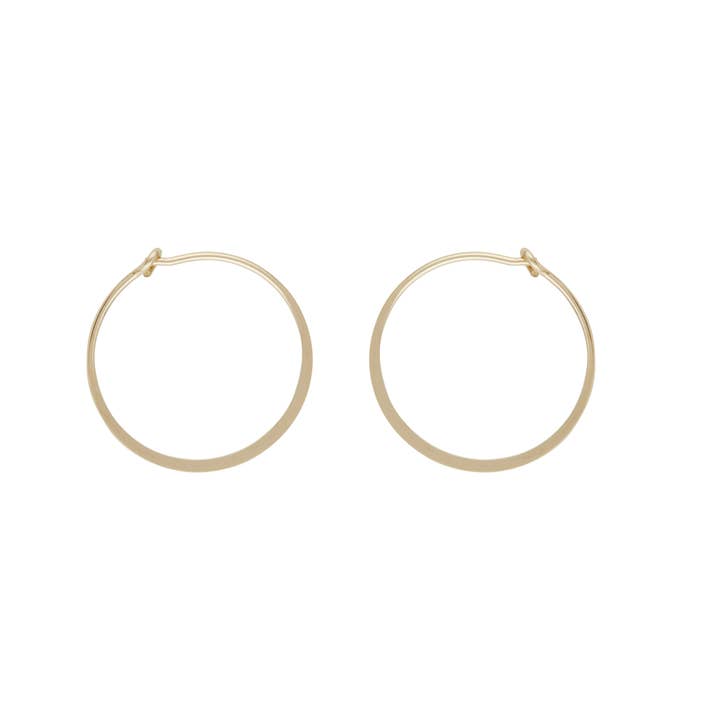 Mark Steel Jewelry - Wholesale Hoop Earrings - 22 Gauge Flat Wire Hoop Earring Available in Sizes 9mm-18mm
