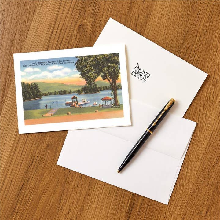 Found Image Press – Großhandel Briefpapier-/Postkarten-Set – Grußkarte NS-899 Algonquin Bay, Lake George