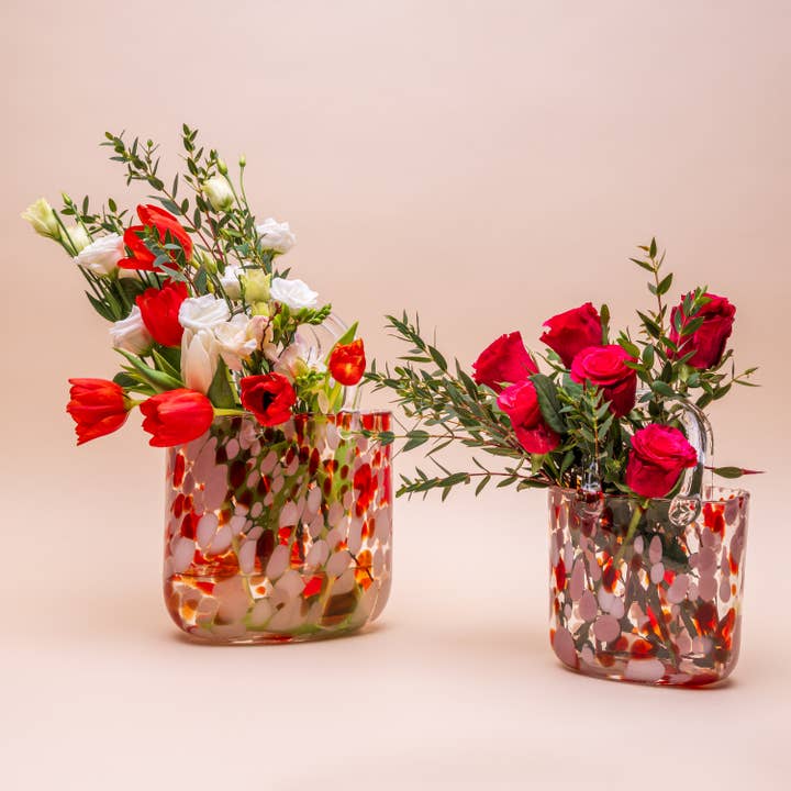 The Glass House Wholesale Interiors Ltd. - Wholesale Vase - Â Handbag Vase: Cherry BlushÂ