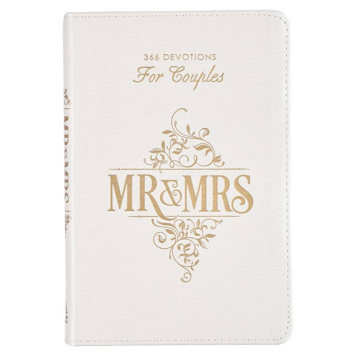 Christian Art Gifts - Wholesale Book - Adult - Devotional for Mr. & Mrs. White Faux Leather