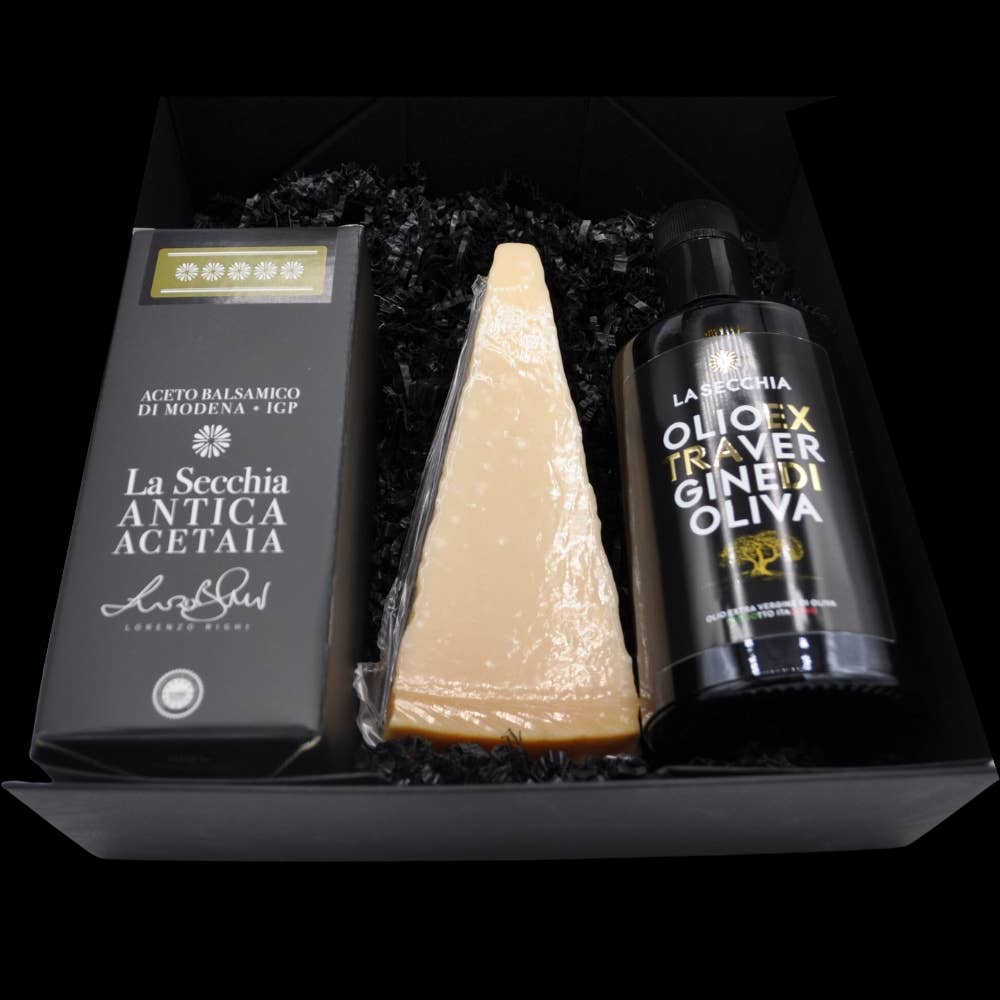 La Secchia Antica Acetaia online - Wholesale Vinegar - Balsamic Vinegar PGI with Parmigiano Reggiano and EVO Oil1