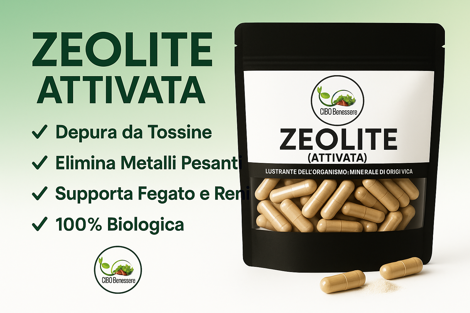 Cibobenessere – wholesale Oralt tillskott/Vitamin – Aktiverad Zeolit Bio Kapslar3