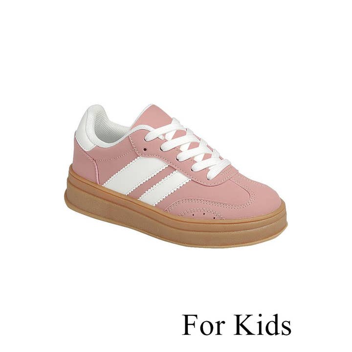 FASHION EMPORIO - Wholesale Lifestyle Sneakers - Kids - Kids Lace up Sneaker Shoes FL-TOPPING-03K