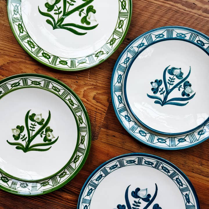 Provvista Designs - Wholesale Dinner Plate - Lisbon Dinner Plate with Filigree Rim~hand painted3