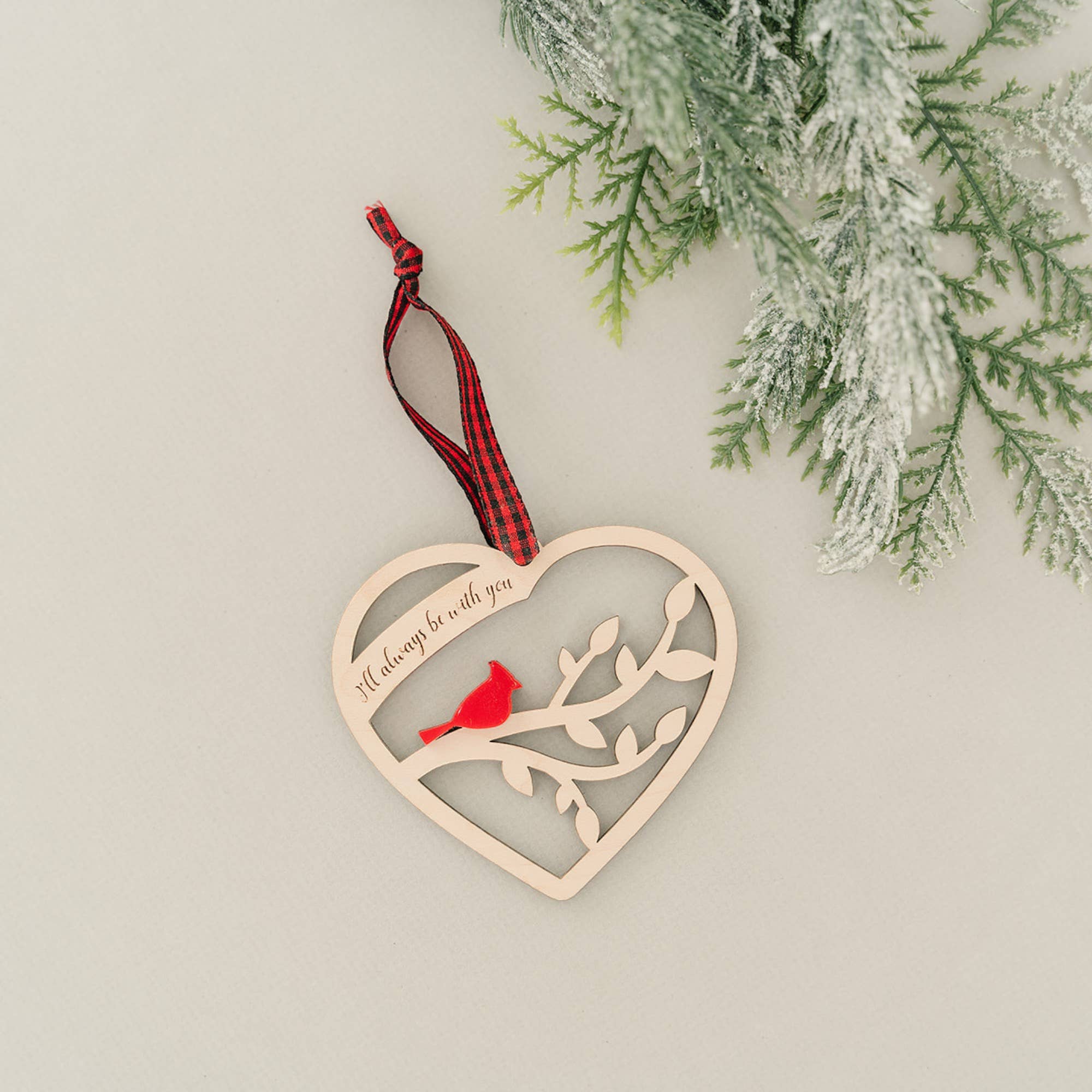 Woodlander Workshop - Vendita all'ingrosso Decorazione - Decorazione natalizia a forma di cuore cardinale9