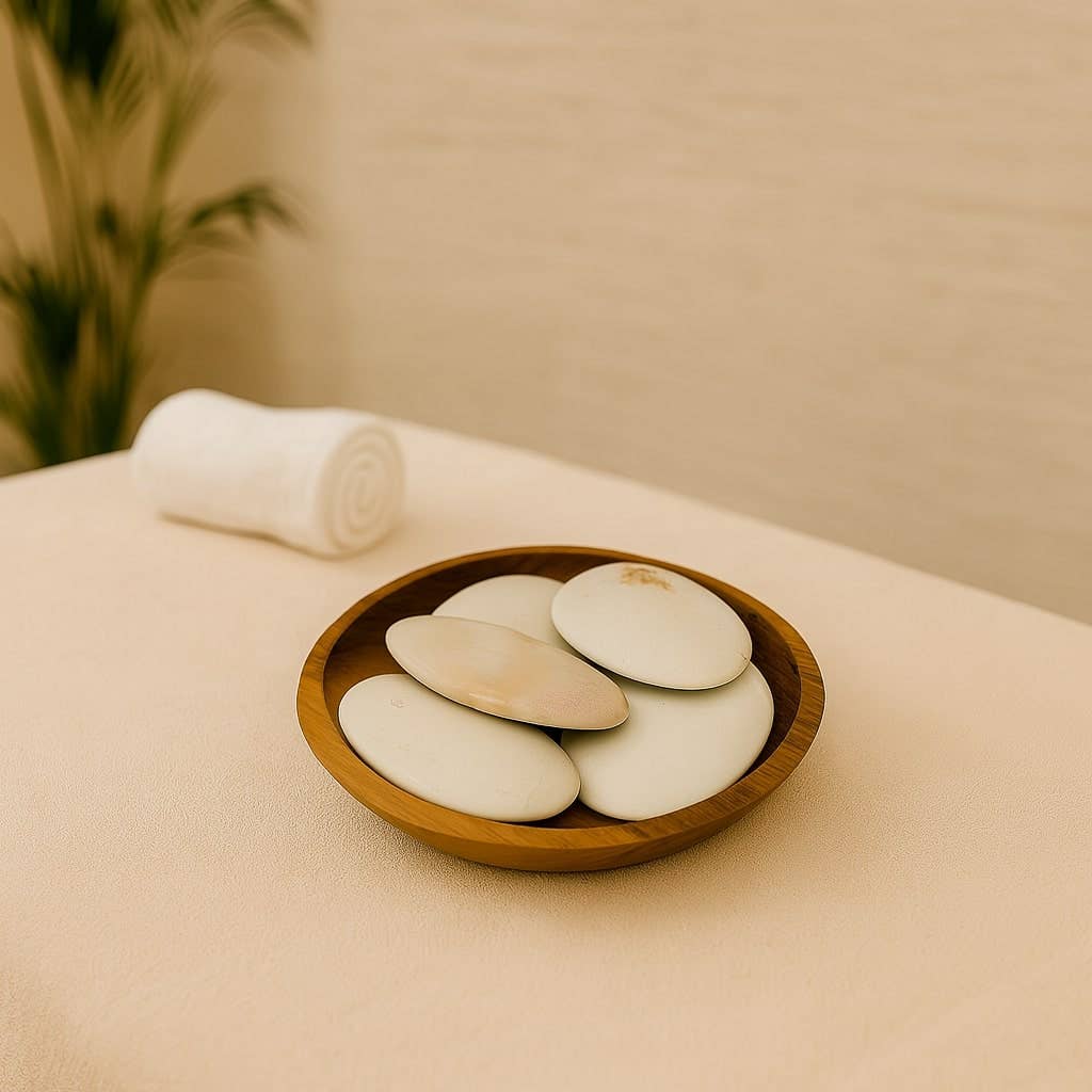 Global Crafts - Wholesale Spiritual Stone/Crystal - Display Set: 15 Polished Soapstone Massage Stones + Display bowl4