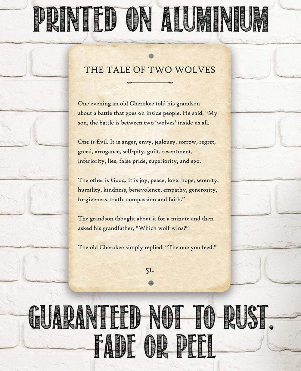 Lone Star Art Metal Signs - Wholesale Sign - Rustic Metal Sign | The Tale of Two Wolves6