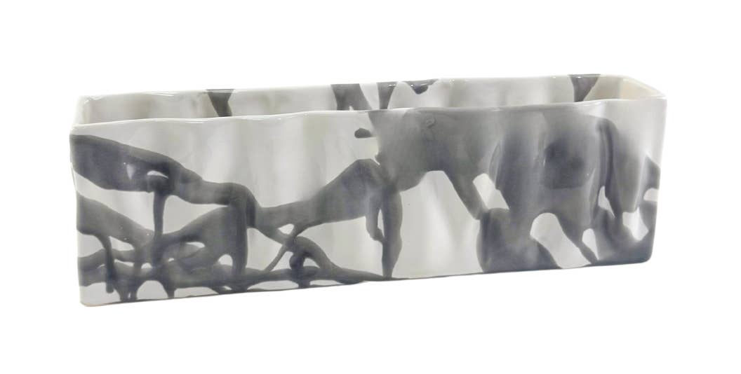 ALEX MARSHALL STUDIOS - Wholesale Vase - Short Rectangle Ripple Vase2