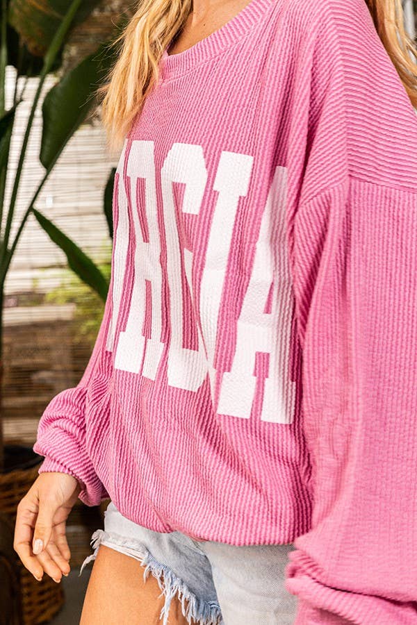 BUCKETLIST INC - Wholesale Graphic Sweatshirt - Women's - T1770C  Georgia Comfy Oversize Graphic Sweatshirt, Gameday36